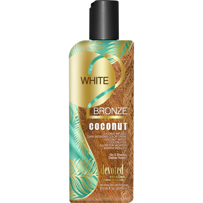 white 2 bronze coconut tanning lotion